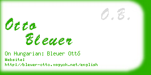 otto bleuer business card